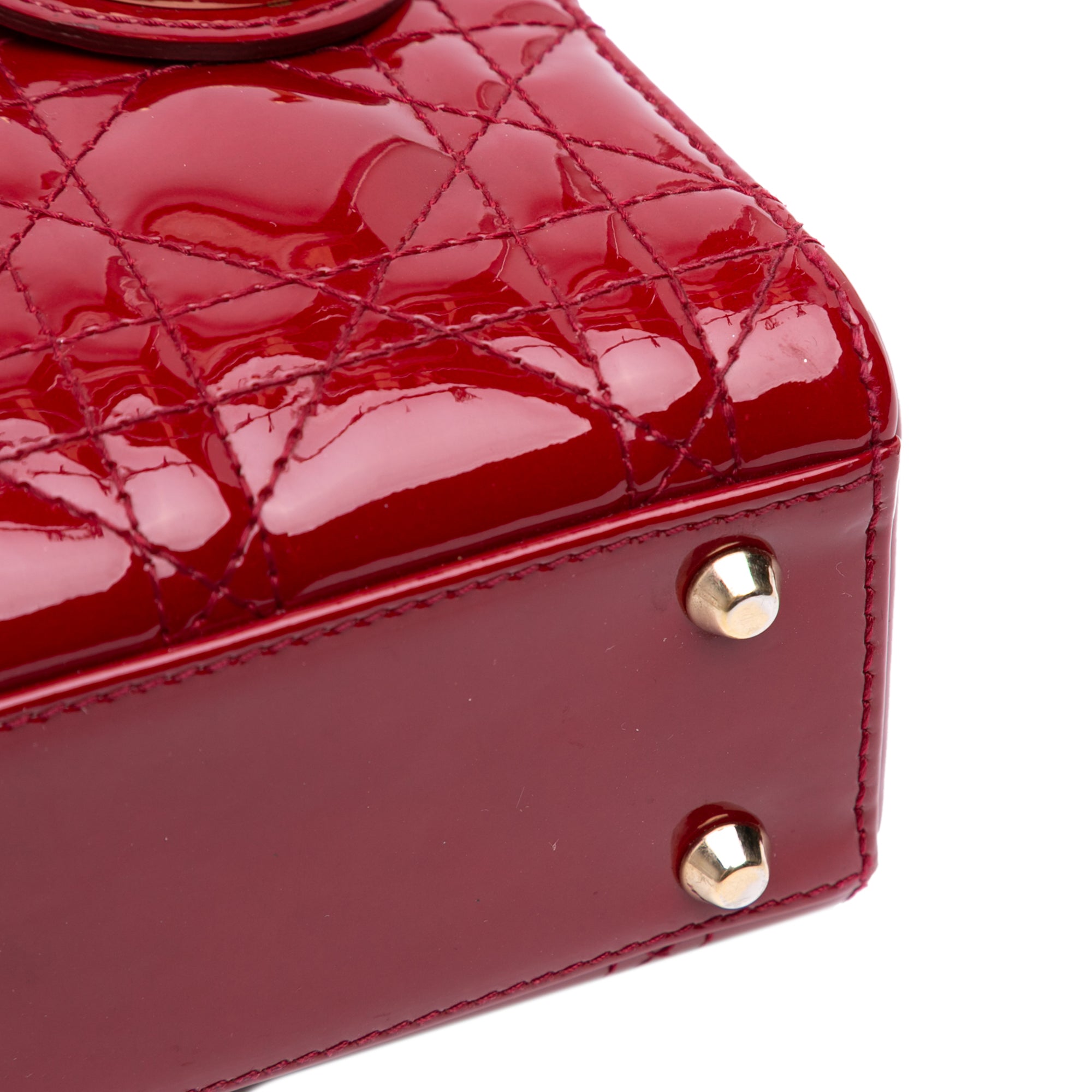 Mini Patent Cannage Lady Dior