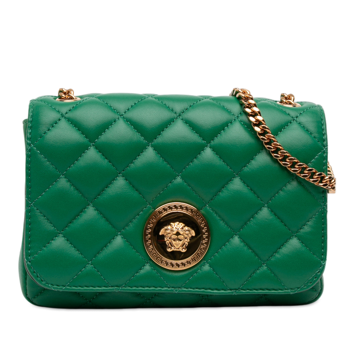 Small Quilted Nappa Medusa Chain Crossbody