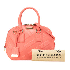 Small Heritage Grain Check Embossed Orchard Bowling Bag