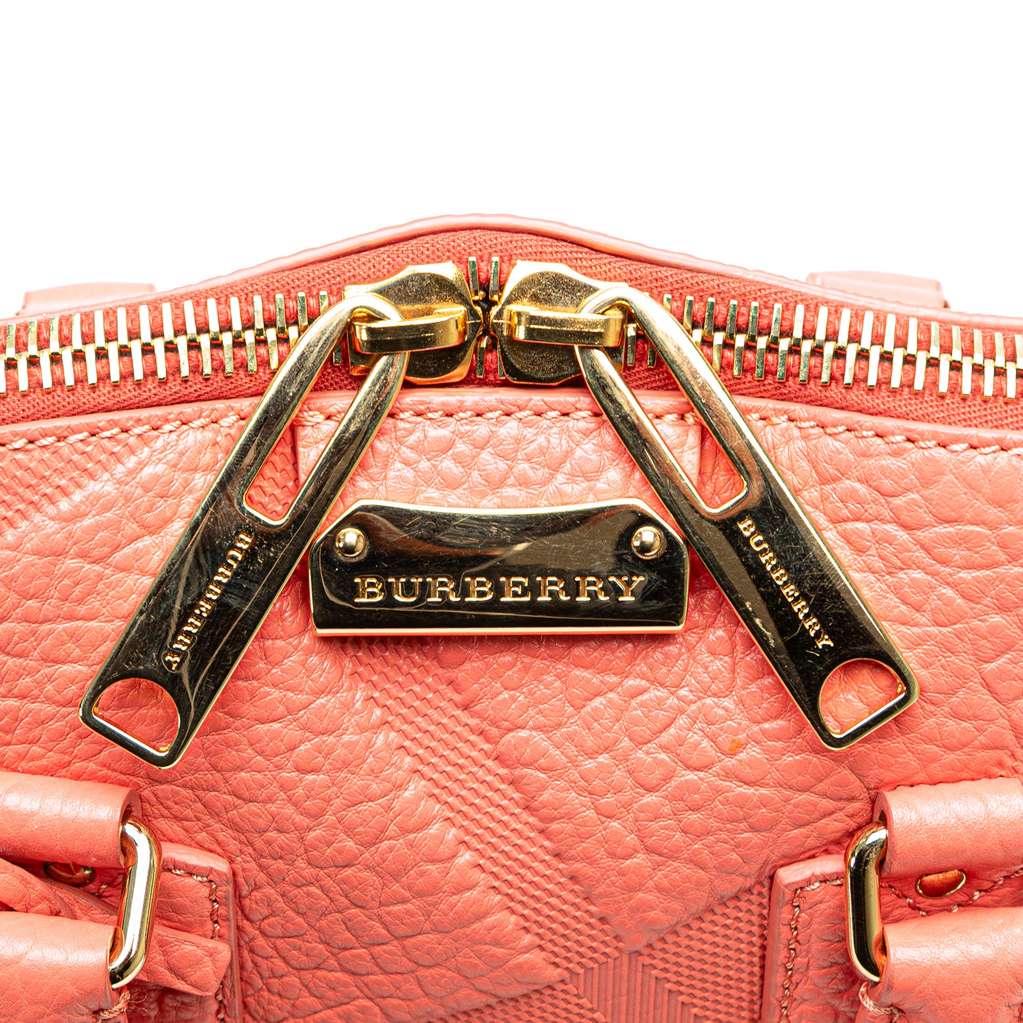 Small Heritage Grain Check Embossed Orchard Bowling Bag