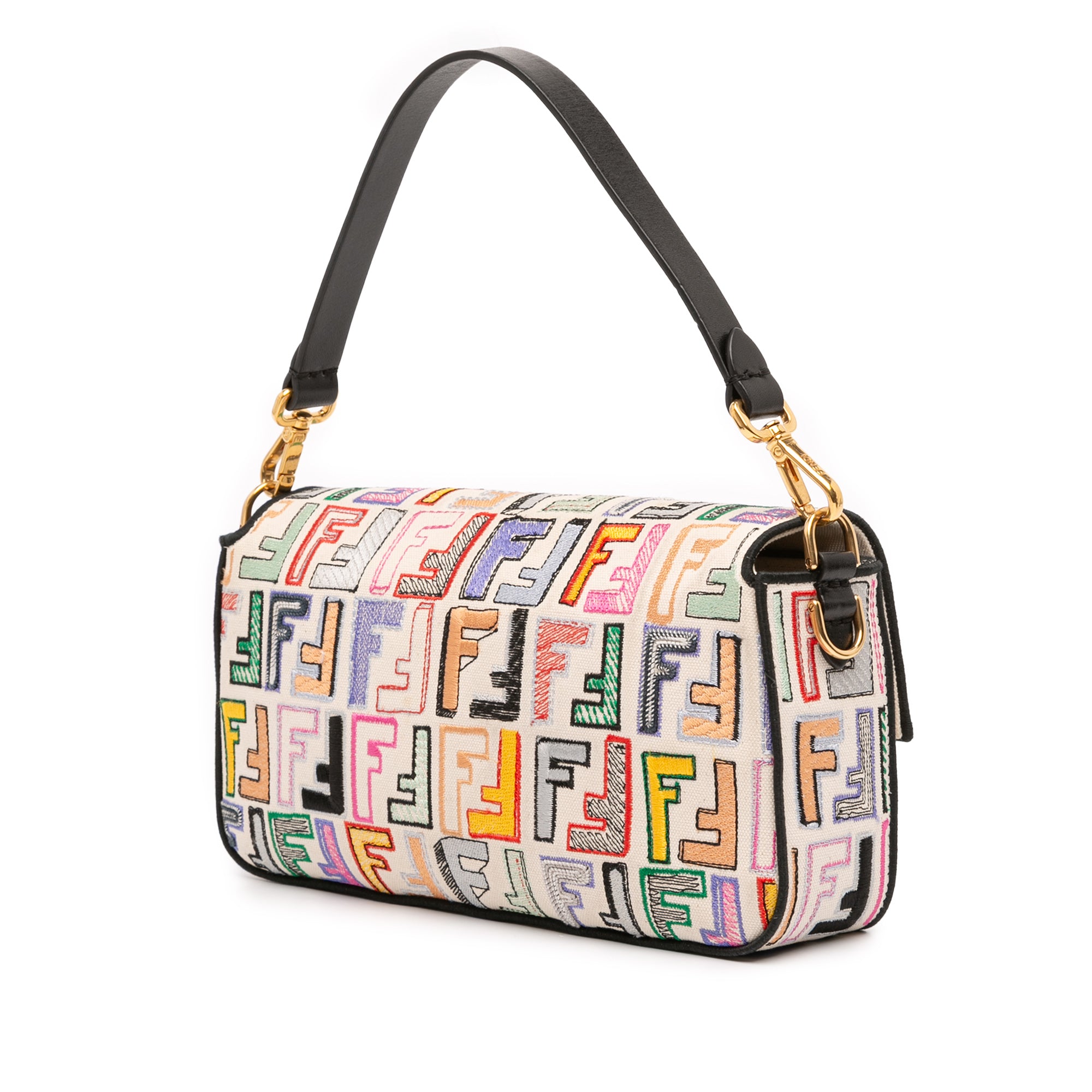 Chinese Valentines Day Zucca Embroidered Canvas Baguette Satchel