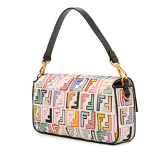 Chinese Valentines Day Zucca Embroidered Canvas Baguette Satchel