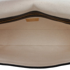 Chinese Valentines Day Zucca Embroidered Canvas Baguette Satchel