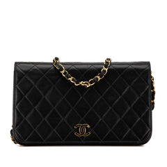 Quilted Lambskin CC Full Single Flap