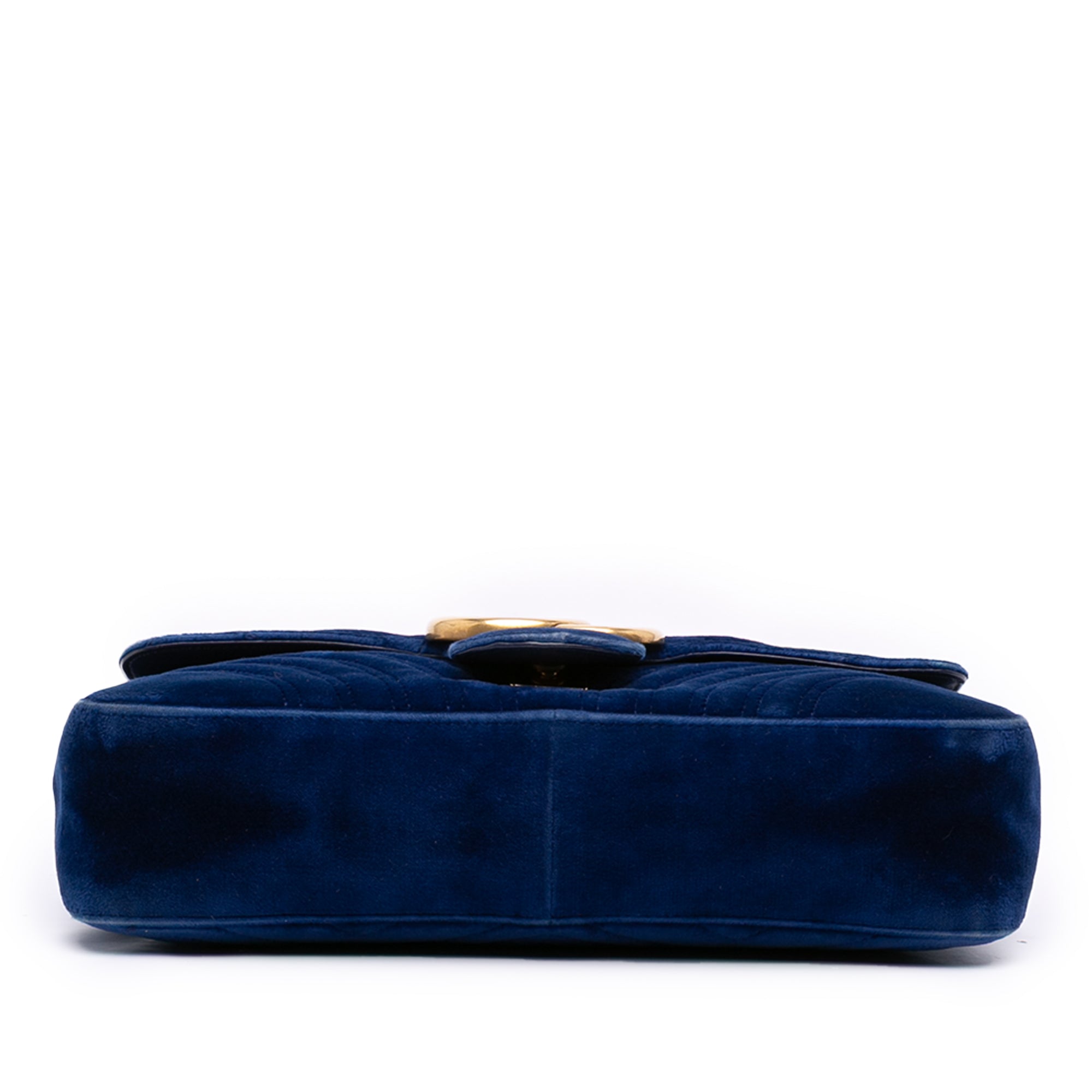 Medium GG Marmont Matelasse Velvet Flap Crossbody