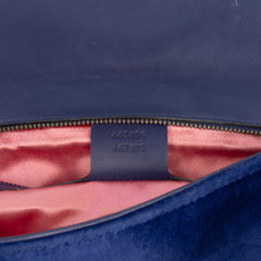 Medium GG Marmont Matelasse Velvet Flap Crossbody