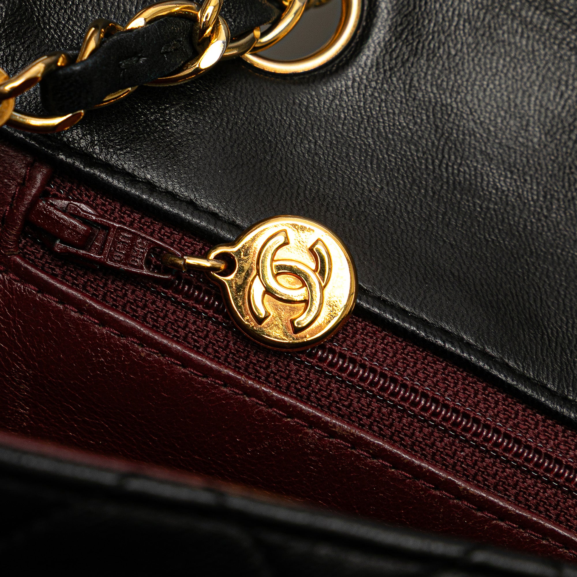 Square Quilted Lambskin Single Flap