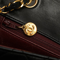 Square Quilted Lambskin Single Flap