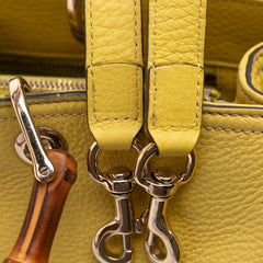 Medium Calfskin Bamboo Shopper Satchel