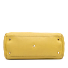 Medium Calfskin Bamboo Shopper Satchel