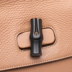 Medium Leather Bamboo Daily Satchel