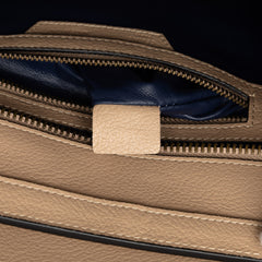 Micro Bicolor Leather Luggage Tote