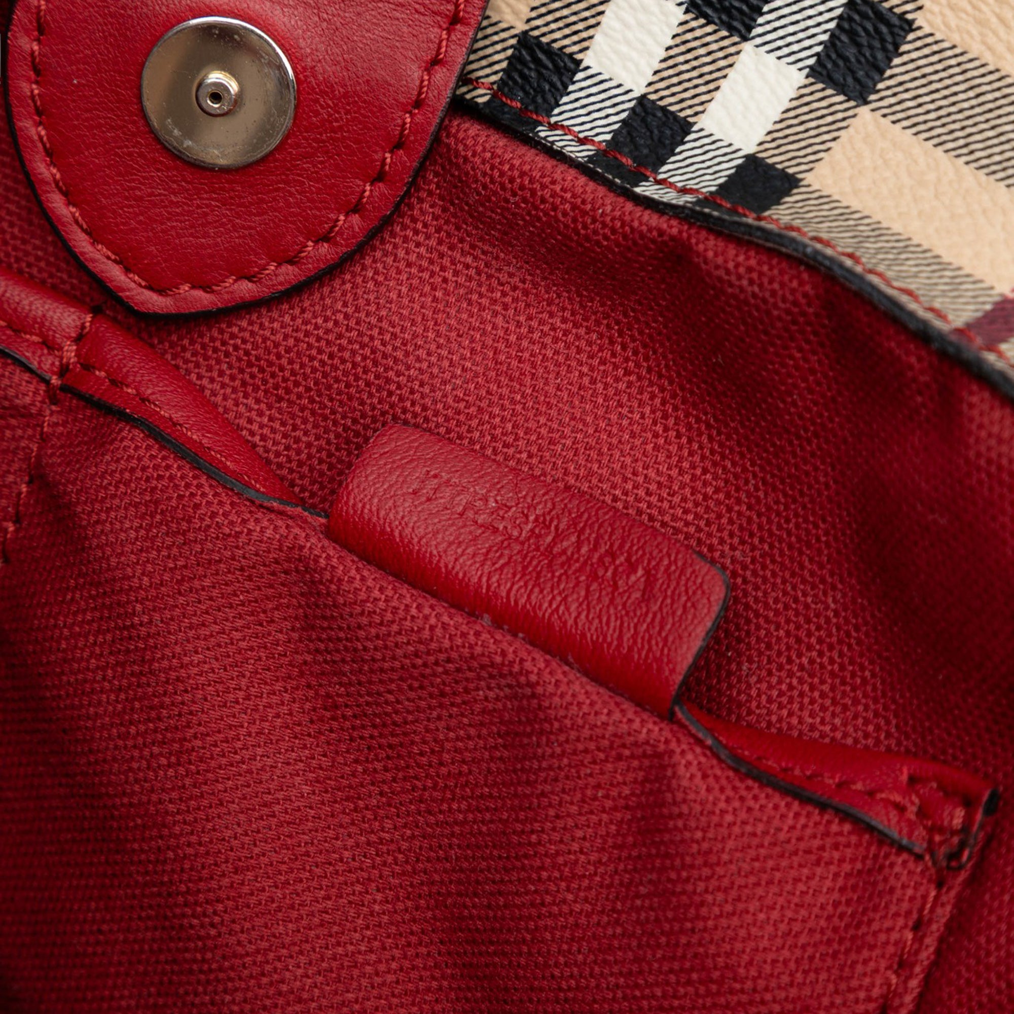 Small Leather Trimmed Haymarket Check Coated Canvas Canterbury Tote