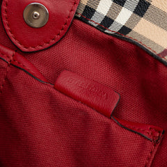 Small Leather Trimmed Haymarket Check Coated Canvas Canterbury Tote