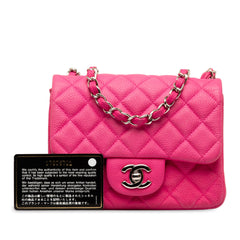 Mini Square Classic Caviar Single Flap_9