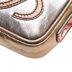 Mini Metallic Goatskin Anagram Tassel Crossbody