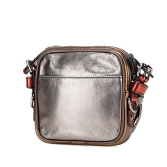 Mini Metallic Goatskin Anagram Tassel Crossbody