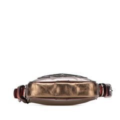 Mini Metallic Goatskin Anagram Tassel Crossbody