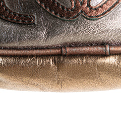 Mini Metallic Goatskin Anagram Tassel Crossbody