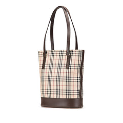 House Check Canvas Tote