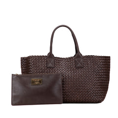 Medium Lambskin Intreccio Cabat Tote
