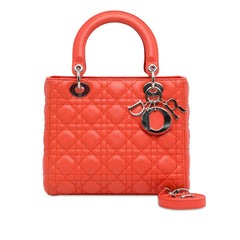 Medium Lambskin Cannage Lady Dior