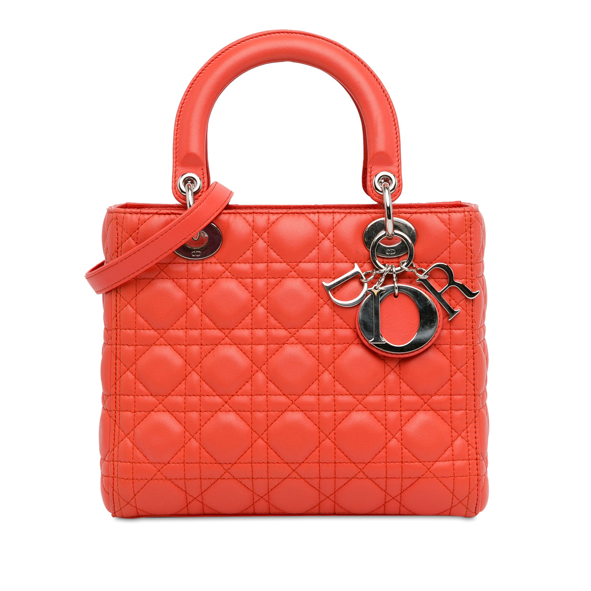 Medium Lambskin Cannage Lady Dior