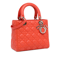 Medium Lambskin Cannage Lady Dior