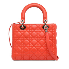 Medium Lambskin Cannage Lady Dior