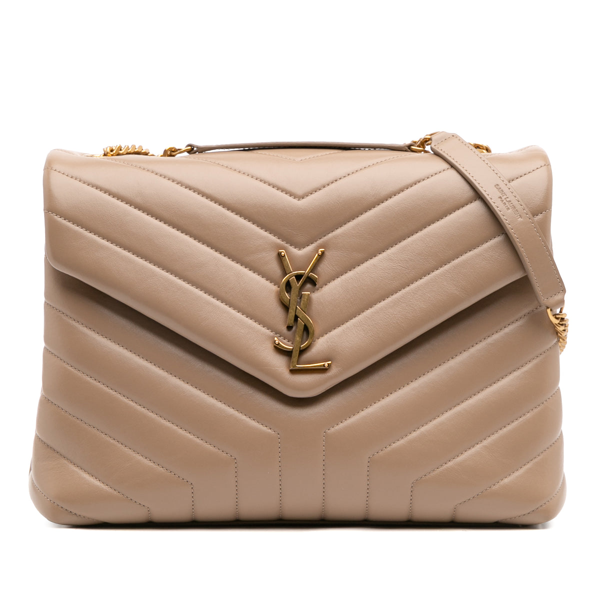 Medium Quilted Calfskin Monogram Loulou Chain Shoulder Bag