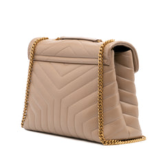 Medium Quilted Calfskin Monogram Loulou Chain Shoulder Bag