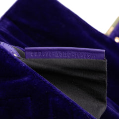 Zucca Embossed Velvet Baguette Satchel