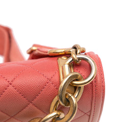 Medium Quilted Caviar Sunset On The Sea Flap