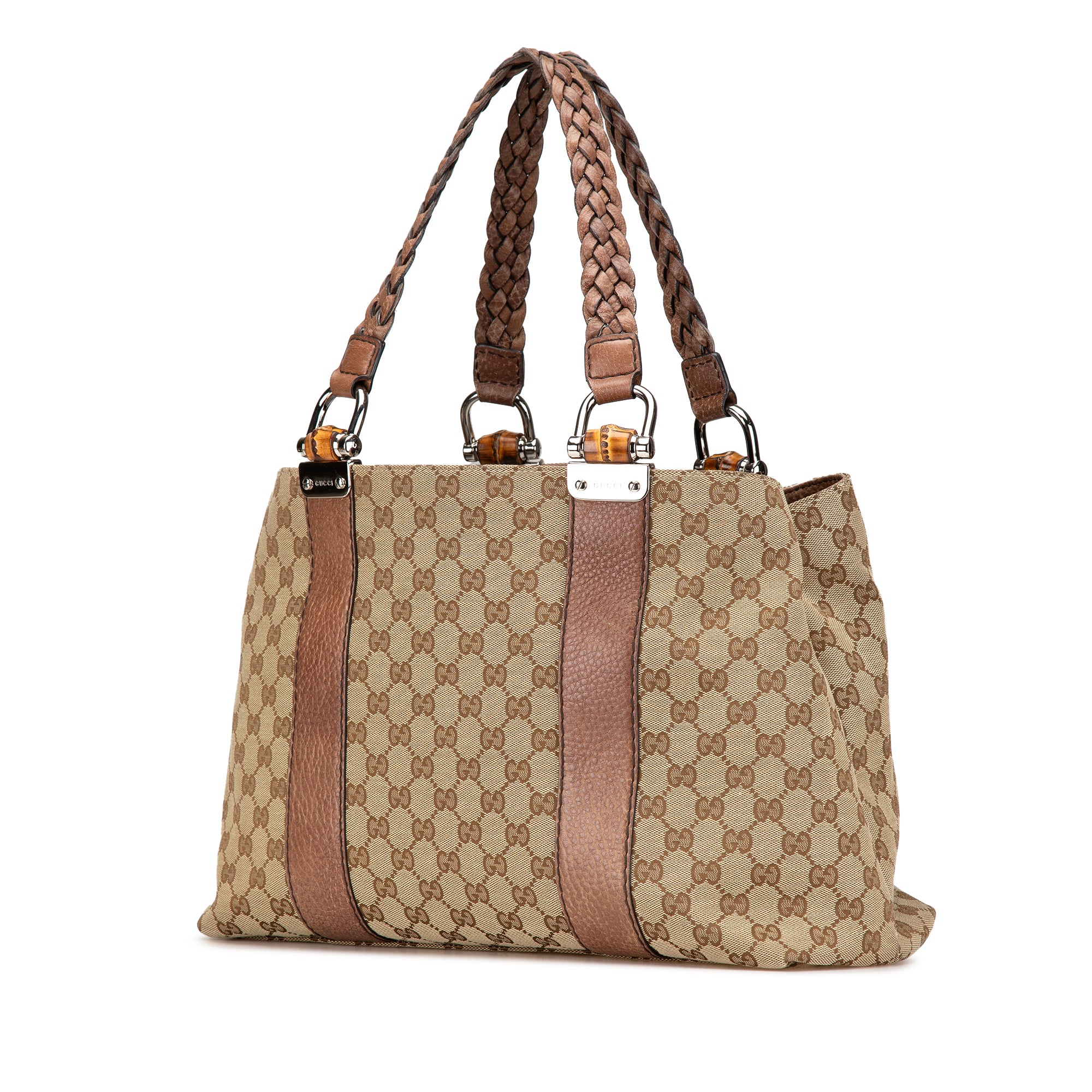 Medium GG Canvas Bamboo Libeccio Tote