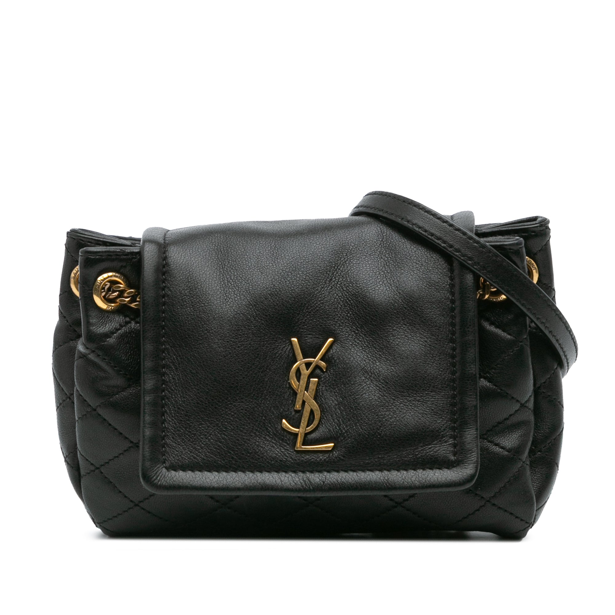 Mini Quilted Lambskin Monogram Nolita Bag