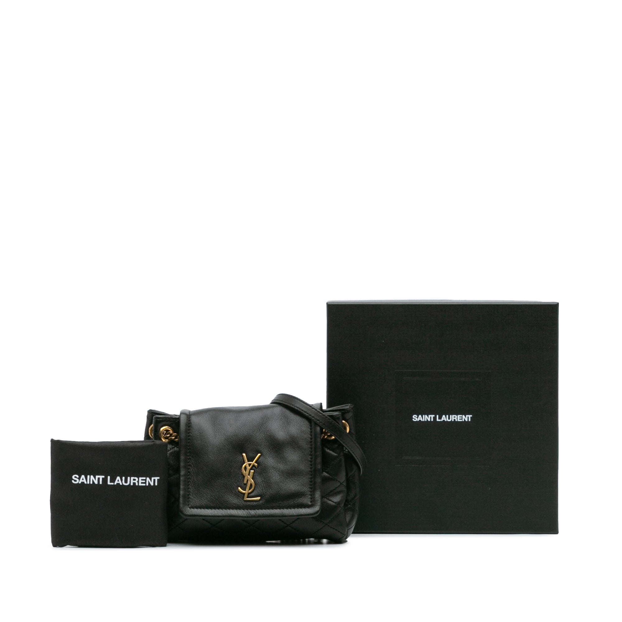 Mini Quilted Lambskin Monogram Nolita Bag