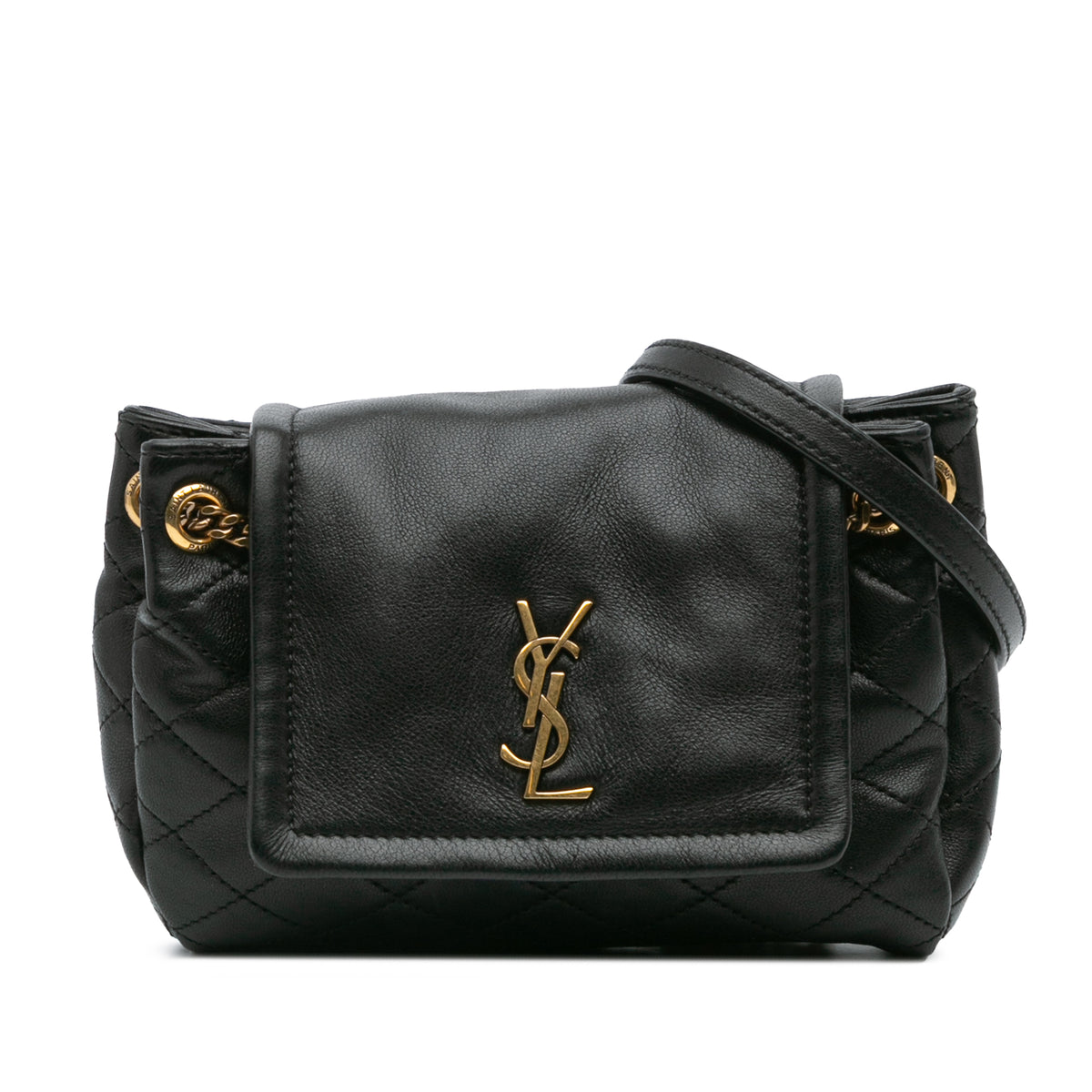 Mini Quilted Lambskin Monogram Nolita Bag