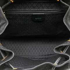 Suede Bamboo Drawstring Backpack