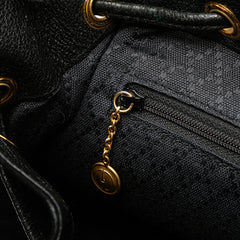 Suede Bamboo Drawstring Backpack