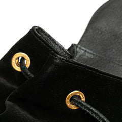 Suede Bamboo Drawstring Backpack