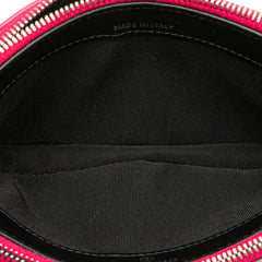 Bicolor Patent Double Zip Wallet on Chain