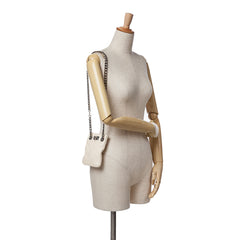 Leather Shark Lock Chain Shoulder Bag