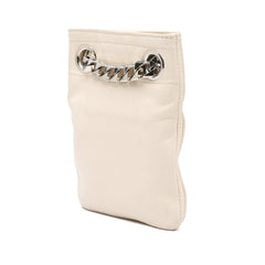 Leather Shark Lock Chain Shoulder Bag