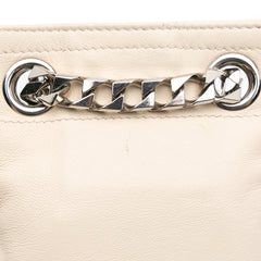 Leather Shark Lock Chain Shoulder Bag