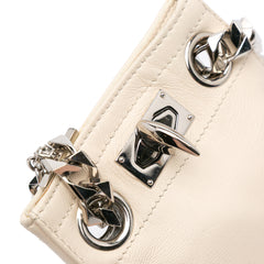 Leather Shark Lock Chain Shoulder Bag
