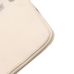 Leather Shark Lock Chain Shoulder Bag