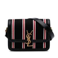 Small Canvas Striped Solferino Satchel In Box