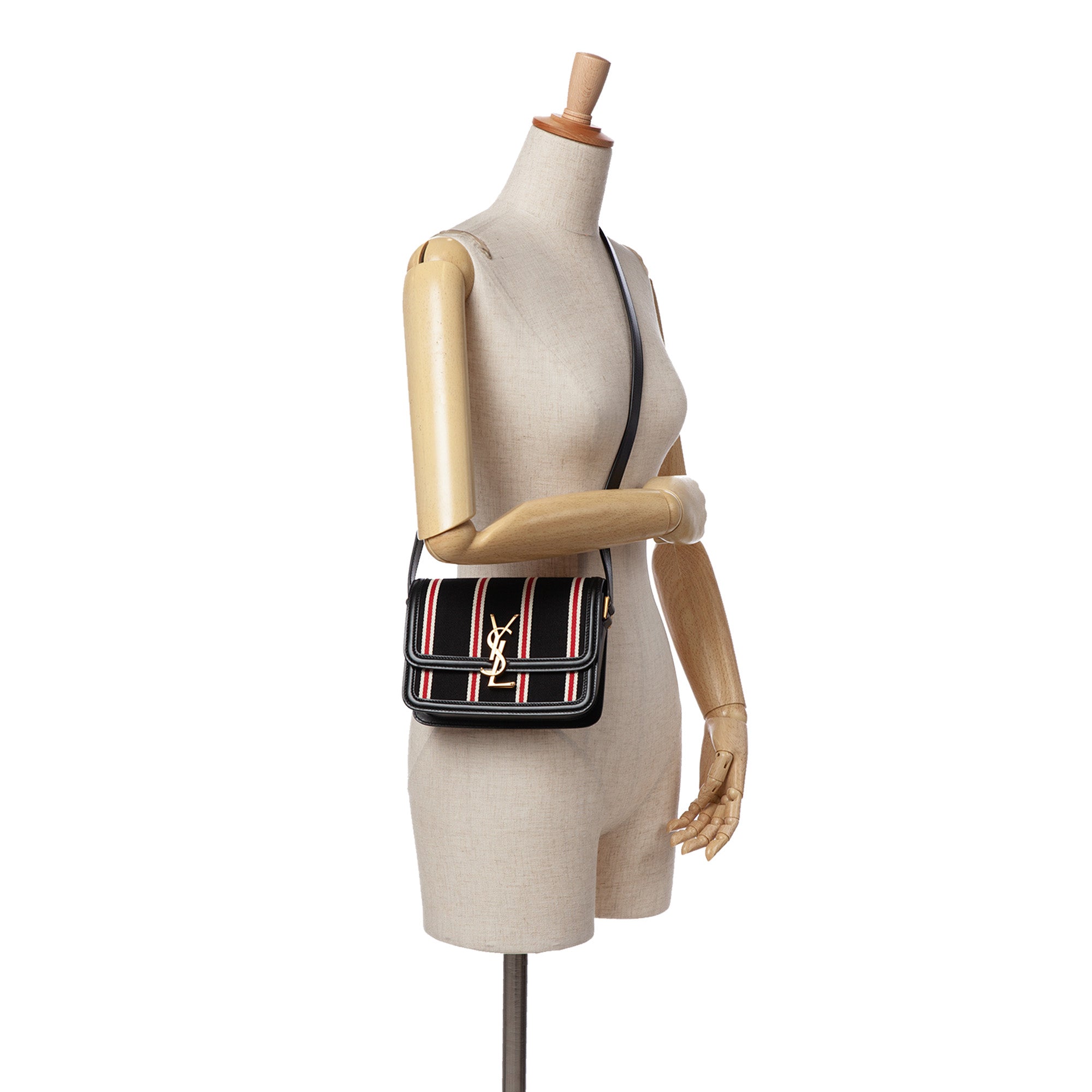 Small Canvas Striped Solferino Satchel In Box