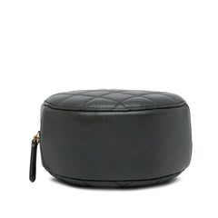 Quilted Lambskin Round Pearl Clutch with Chain