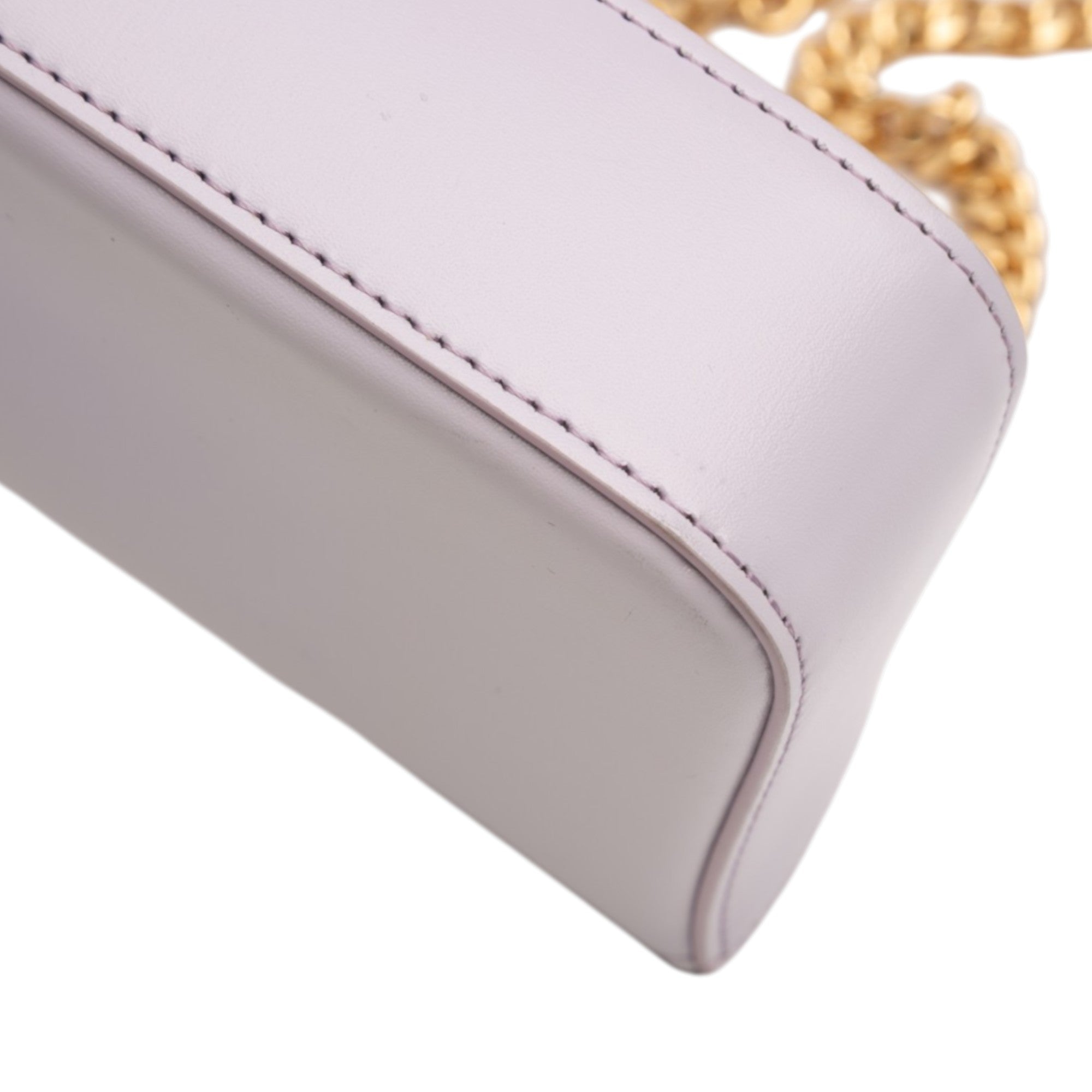Shiny Calfskin Claude Chain Shoulder Bag